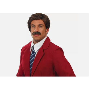 Men`s Ron Burgundy Wig for Adult Anchorman Movie Newsreader Costume