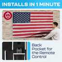 Garnetics Outdoor TV Cover 24 Inch Waterproof, Weatherproof TV Enclosures with Smart Shield Screen Protectors, Ideal for Outdoor Use, Moving, and Storage - US Flag