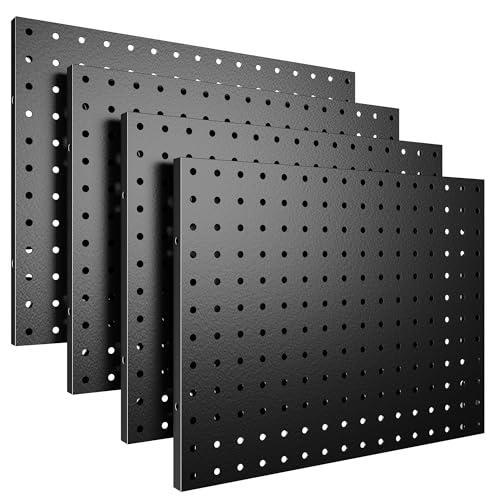 Spampur Peg Board, 4 Pack Metal Pegboard Panels Black Pegboards Wall Organizer, Tools Pegboard Storage System for Workbench, Garage Tool Storage, Office Organization, Wall Home, Craft Room: Amazon.com: Tools & Home Improvement