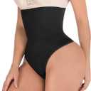 Thong Shapewear for Women High Waist Body Shaper Tummy Control Underwear Under Dress Shaping Panties Girdle, M/L