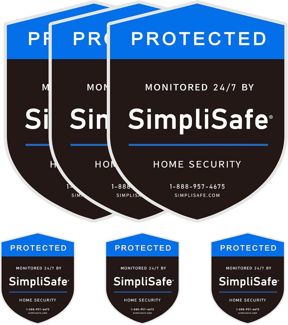 3PCS Yard Security Signs and Window Stickers Compatible for SimpliSafe Home Security System,Durable and Waterproof,UV Protected,Security Signs for Yard