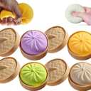 4 PCS Giant Glitter Dumpling, Giant Dumpling Squishy, Mega Rainbow Dumplings, Large Stress Relief Sensory Ball, Anxiety Relief Fidget, Soft Squeeze Decompression Dough (4pcs Big)
