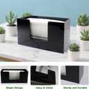 Paper Towel Holder Countertop, Acrylic Bathroom Paper Towel Holder, Black Napkin Holder for Kitchen, Countertop Multifold Z-fold C-fold,Trifold Paper Hand Towel Dispenser for Bathroom Toilet (2)