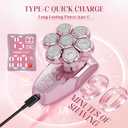 Electric Razors for Women - 7D Electric Shaver for Women, IPX8 Waterproof with USB-C Fast Charge, LED Display, 2 Speeds & Magnetic Heads,Raspberry Sorbet