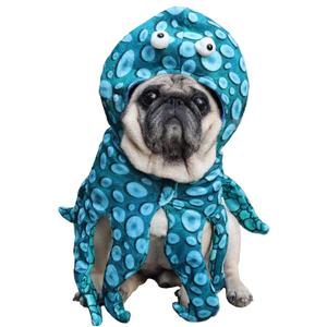 SEIS Dog Octopus Costume Funny Halloween Pet Hat Winter Cat Apparel Puppy Cap Clothes for Cats,  Dogs French Bulldog Chihuahua (S (Neck 11.8"-14.2"/30-36cm))