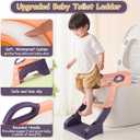 3 in 1 Toddler Potty Training Seat Chair with Ladder and Basin for Boys and Girls, Adjustable Kids Potty Training Seat for Toilet with Anti-Slip Wide Steps and Safety Handles (Rose)
