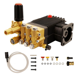 PW-ON Pressure Washer Pump, 3/4" Shaft Horizontal Triplex Plunger, 3700 PSI, 2.5 GPM, Replacement Power Washer Pumps Kit, Compatible with Most Pressure Washer Brands, More Than 500 Hours of use time
