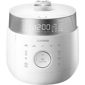 CUCKOO Twin Pressure Rice Cooker 6-Cup Uncooked / 12-Cup Cooked with Induction Heating Technology, 20 Menu Modes with Voice Guide, Versatile Rice Maker Multi-Cooker & Pressure Cooker (CRP-LHTR0609FW)