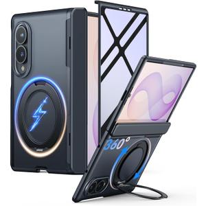 JUESHITUO 360 Magnetic Stand for Samsung Galaxy Z Fold 8 Case (Wide), Black