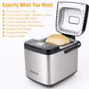 Briskind 1.5 lb Compact Bread Maker Machine with Carrying Handle, 19-in-1
Small Breadmaker for 2-3 People, Gluten Free, Dough, Jam & Yogurt Menus, Delay Timer, Keep Warm, 1.5lb & 1lb Loaf, Low Noise