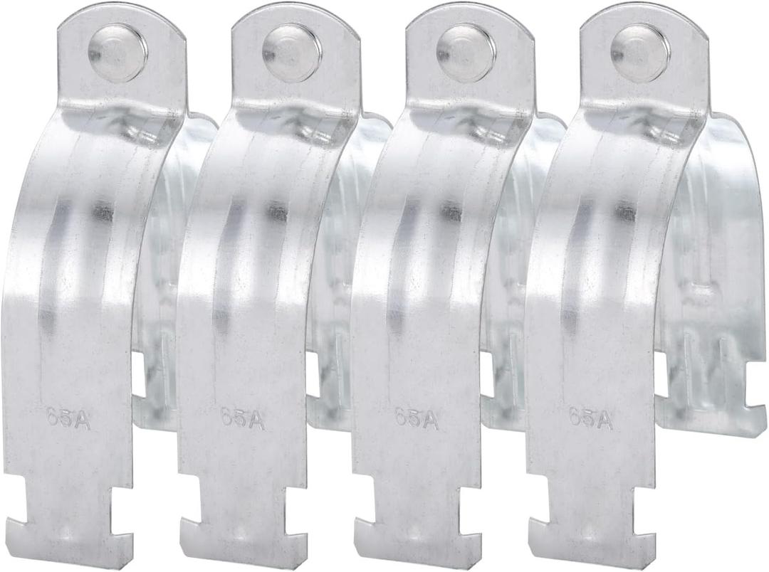 UXCELL 3" EMT Strut Clamps - 4Pcs Universal Steel Pipe Clamps with Bolt and Nut for Rigid Conduit and EMT
