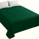 Sfoothome Blackish Green Flat Sheet, Ultra Soft and Comfortable Microfiber Top Sheet King Size