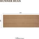 MatEssenz 2x6 Washable Runner Rug, Textured Natural Woven Low-Profile Hallway Runner with Non-Slip Backing, Neutral Brown, for Kitchen, Laundry Room, Entryway