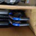 Drive Medical Blue Streak Lightweight Wheelchair - Portable Folding Mobility Aid - Swing-Away Footrests - Desk Arms - Durable Steel Frame - Easy Transport & Storage - 18-Inch Seat