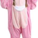 Unisex Children Animal Onesie, Halloween Costume Christmas Pajamas For Girls and Boys 4-13Y (10-11 Years, Pink)