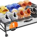 Under Bed Shoe Storage Organizer,1 Pack Shoe storage with Wheels for Shoe Organizer for Closet Drawer Space Saving for Bedroom