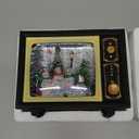 10" Christmas Snow Globes Lantern, Sparkling Musical Snowman Choir Water TV, USB and Battery Powered Christmas Home Tabletop Decorations Gift