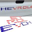 Tailgate Insert Letters Compatible with 2019 2020 2021 2022 2023 3D Emblems with Strong Adhesive American Flag