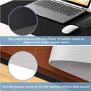 Desk Mat Wireless Charging Mouse Pad Large 32x16 Journey Desk Pad Mat with Wireless Charger Waterproof Black Leather Computer Mat with Phone Charger Mousepad Non-Slip for Keyboard and Mouse (Right)