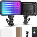 NEEWER RGB Video Light with 4000mAh NP-F750 Replacement Battery, APP Control 360 Full Color LED Camera Key Lighting CRI95+ Dimmable for Studio DSLR Camcorder Photography Recording Streaming, RGB176