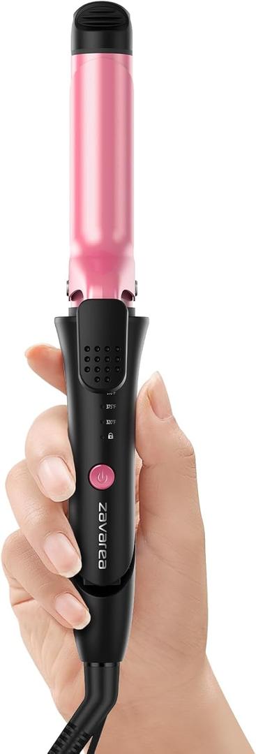 Valentine's Day Gift for Her: 2-in-1 Curling Iron & Straightener with Ceramic & Argan Oil, 30s Fast Heat, 3 Temp Settings (325-410F), Auto Shut-Off, Dual Voltage 110-240V Travel Hair Styler for Women