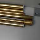 Warm Gold Double Curtain Rods 72-144", Double Curtain Rods with Cap Finials, 1 Inch Front and 5/8 Inch Back Double Drapery Rod, Adjustable Dual Curtain Rod Gold Double Window Treatment Rods