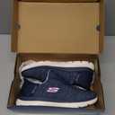 Skechers Women's Summits Hands-Free Slip-Ins – Memory Foam Insole, Heel Pillow, Vegan Materials Sneaker, Navy Purple, 10.5 Wide