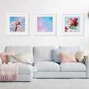 VNVNK 18x18 Frame with 14x14 Mat White Picture Frame Home Decor-1PCS