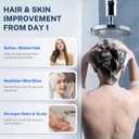 Ispring 33-Stage High Output Shower Filter, Universal Shower Head Filter for Hard Water, 99% Removal of Heavy Metals, Chlorine & Sediment - Chrome (SF1S)