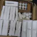Shihanee 108 Pcs Pillar Candles and Glass Cylinder Vases Clear Cylinder Holders for Slim Pillar Candles Table Decorations, Total 54 Sets(White,108 Pcs)