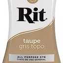 Rit Dye – 8 Oz. Liquid Fabric Dye for Clothing, Décor, and Crafts – Taupe (2 Pack)