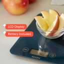Noom Digital Kitchen Scale: Accurate Precision, LCD Display for Clarity, Stylish Black, Blue, or Off-White. Battery Included for Seamless Operation. (Black)