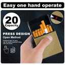 3 x Cigarette Case, Woven Pattern with Elastic Switch, Up to 20 Cigarettes for 85mm King Size (Brown)