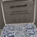 KUTA Vintage Washable Runner Rug 2.6x16, Non-Slip 16ft Extra Long Hallway Kitchen Rugs Blue White, Ultra Soft Printed Distressed Classic Floral Stair Runners Indoor for Bedroom Nursery