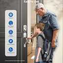 Veise Fingerprint Door Lock Set, Keyless Entry Door Lock, Front Handle Set, Electronic Keypad Deadbolt with Lever Handle, 2 Keys, Auto-Locking, One-time Codes, Easy to Install, Satin Nickel