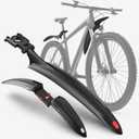 Velmia Fahrrad Schutzblech Set [24-29 Zoll] - Universal Fahrradschutzblech, Mountainbike, MTB Steckschutzblech Zum Schutz VOR Spritzwasser & Schmutz