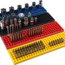 FREE ZONE - 4 PCS Bit Organizer Set  158-Hole Bit Storage  1/4" Hex Bits & Drive Bits Adapter Storage  Toolbox Storage (Tools Not Included)