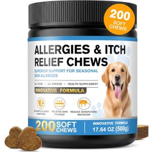 Plasma-Powered Dog Soft Chews, Skin & Seasonal Comfort Support, 200 Chews, Best Before: 01/30/2028