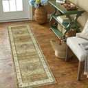 Lahome Washable Rug Runners for Hallways Non Slip,Hallway Runner Rugs with Rubber Backing, 8Ft Oriental Long Carpet Runner for Entryway Indoor Kitchen Bedroom Bedside(Gold, 2.5x8)