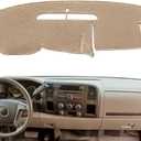 Dash Cover Fit for Chevy Chevrolet Silverado 1500 LT/WT 2500HD 3500HD 2007-2013, GMC Sierra 2007-2013 Dashboard Mat Carpet (08-13 Beige) Y74
