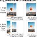 JCJMY 19x25 Picture Frame with 16x22 Mat, Display Photo 16x22 with Mat or 19 x 25 Without Mat, Wall Hanging Large 19 by 25 Poster Frame with Plexiglass, White