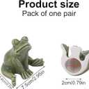 1Pack Toilet Bolt Caps Decorative, Ceramic Frog Toilet Screw Covers Cute Porcelain Hidden Bottom Cover Easy to Install Perfect for Bathroom Decoration (Seaweed Green)
