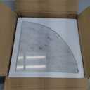 Marble Corner Shower Shelf, 9 Inch Carrara White Marble Corner Shelf for Bathroom Shower Decor, Wall Mounted, Polished, 1 Pcs