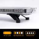 ASPL 47" 88 LED High Intensity Low Profile Roof Top Strobe Light Bar Emergency Warning Strobe Lights for Tow Truck Construction Vehicles (Amber/White)