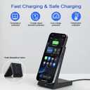 Wireless Charging Station - Magnetic Charger for iPhone 17/16/15/14/13/12 Series, Compatible with Apple, Stable Wireless Charger Stand for Desk & Bedside, Gifts for Men/Women