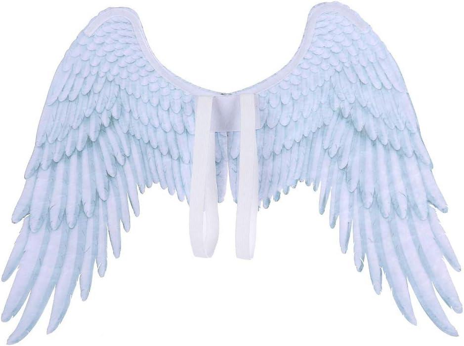 Himine Non-Woven Fabric Festive Party Angel Wings Suitable for Child Decorative Wings (White)