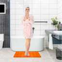 Orange Bathroom Rugs Extra Soft Memory Foam Bath Mat Sets 3 Piece Non Slip Absorbent & Dry Living Mat Sets Washable Bath Carpets with Toilet Rug,Bath Rugs for Bathroom,Tub,Shower,Kitchen,Bedroom, 32'' x 20'' * 24''x16'' * 20'' x 20'' U