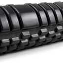 Foam Roller for Deep Tissue Massager, 18" Trigger Point Foam Roller, Patented Exercise Roller for Muscle Recovery, Physical Therapy, Improves Mobility, Fitness, Yoga and Pilates (Black)