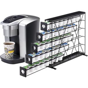 k cup Holders for 5 Tier Coffee Pod Holder,Black Metal Space(40 pods)