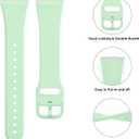 Vanjua Slim Band Compatible With Fitbit Sense 2, Versa 4, Versa 3 - Soft Silicone Replacement Strap for Women's Smart Watch (Light Cyan)